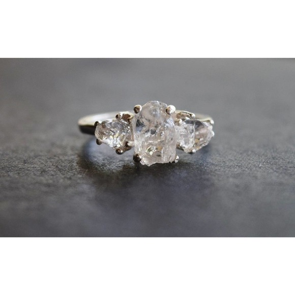 Engagement rings, raw diamond ring raw stone ring size 3 4 5 6 7 8 9 10 … - Picture 1 of 9